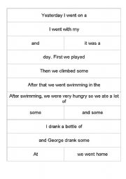 English Worksheet: Cut & paste exercise