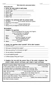 English Worksheet: TENSES TEST - four skills