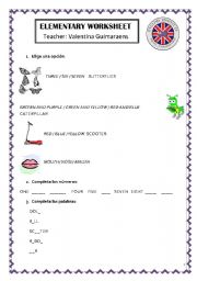 English Worksheet: ELEMENTARY 