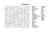 English worksheet: The Weather Word search