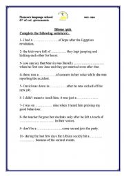 English worksheet: idioms quiz