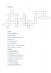 English Worksheet: Crosswords infinitive verbs
