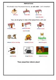 prepositions of place - ESL worksheet by iens