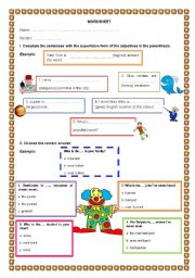 English Worksheet: SUPERLATIVES