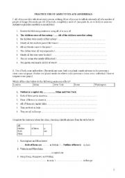 English Worksheet: PRACTICE ADJECTIVES AND ADVERBIALS