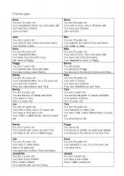 English Worksheet: The seven families - Finding groups