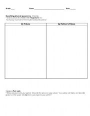 English worksheet: describing people