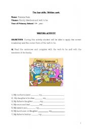 English Worksheet: Verb to be and Posesive case whit th Simpsons