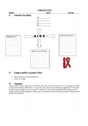 English Worksheet: AIDS