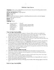 super size me worksheet