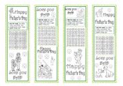 English Worksheet: Fathers Day Bookmarks