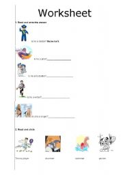 English worksheet: Jobs