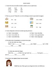 English worksheet: body parts 