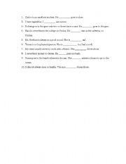 English Worksheet: adjective exercises