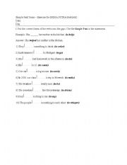 English worksheet: Simple Past Exercise