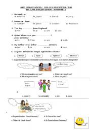 English worksheet: 5.snf ing test