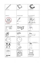 English Worksheet: First clipart and coloring page for kids