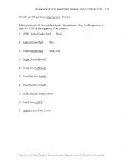 English worksheet: Yes/No and Wh questions simple present:  Practice