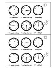 English Worksheet: the time