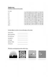 English worksheet: Numbers, days of the week and greetings