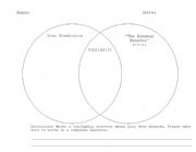 English Worksheet: Venn Diagram: Compare and Contrast a Students Predicted Ending to the Storys Ending