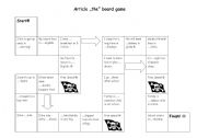 English worksheet: Definite article board game