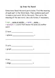 English Worksheet: Up from the roots