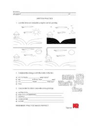 English Worksheet: Introductions and Greetings Review worksheet
