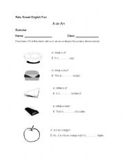 English Worksheet: singular form