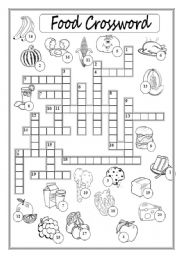Food Crossword Puzzle 