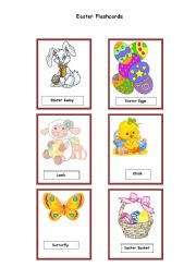 12 Easter flashcards and wordcards - ESL worksheet by anicja