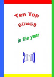 English Worksheet: Ten Top Songs in 2010