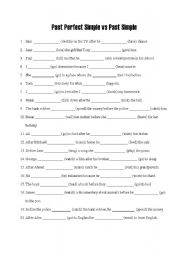 English Worksheet: Past Perfect Simple vs Past Simple