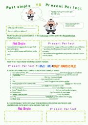 English Worksheet: Past Simple & Present Perfect - Explanation & Exercises