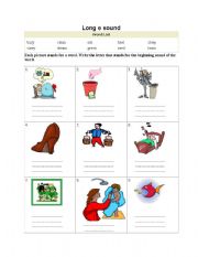 English Worksheet: Long  e sound