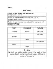 English worksheet: Verb Tenses