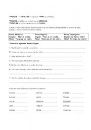 English worksheet: there is / there are