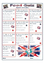 British Food quiz