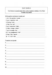 English Worksheet: Past simple regular verbs