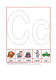 English Worksheet: Phonic Recognition Cc