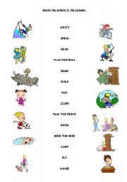 English Worksheet: can /cant