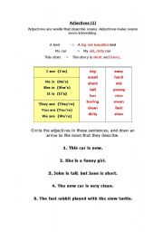 English worksheet: adjectives