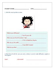 English worksheet: Personal information and technology