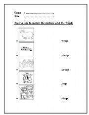 English worksheet: eep word family
