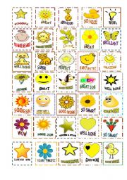English Worksheet: colorful stickers