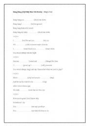 English Worksheet: Song 