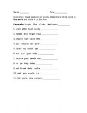 English worksheet: Select the verb