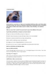 English worksheet: Pet Myths