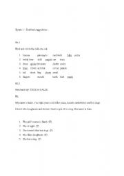 English worksheet: Richmond Sprint 1 test