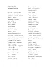 English worksheet: Job Vocabulary